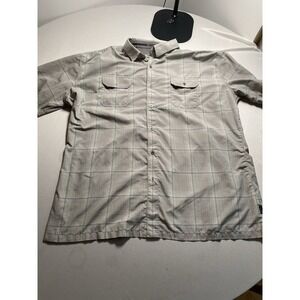 Kuhl Response Eluxur SS Button Up Plaid Shirt Men XXL Gray Blue Plaid 7153
